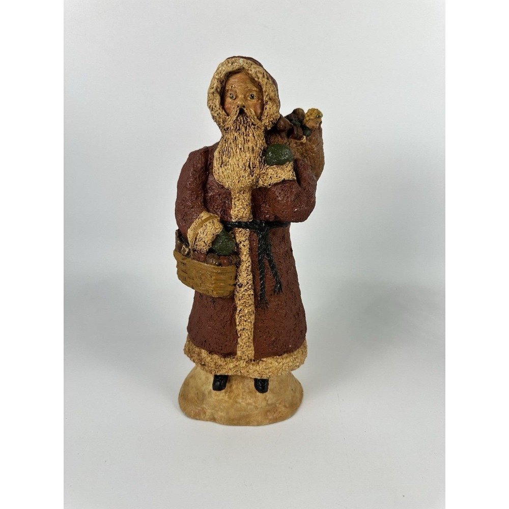 Doris Williams 1994 Folk Art Santa Figurine Father Christmas 10" Signed